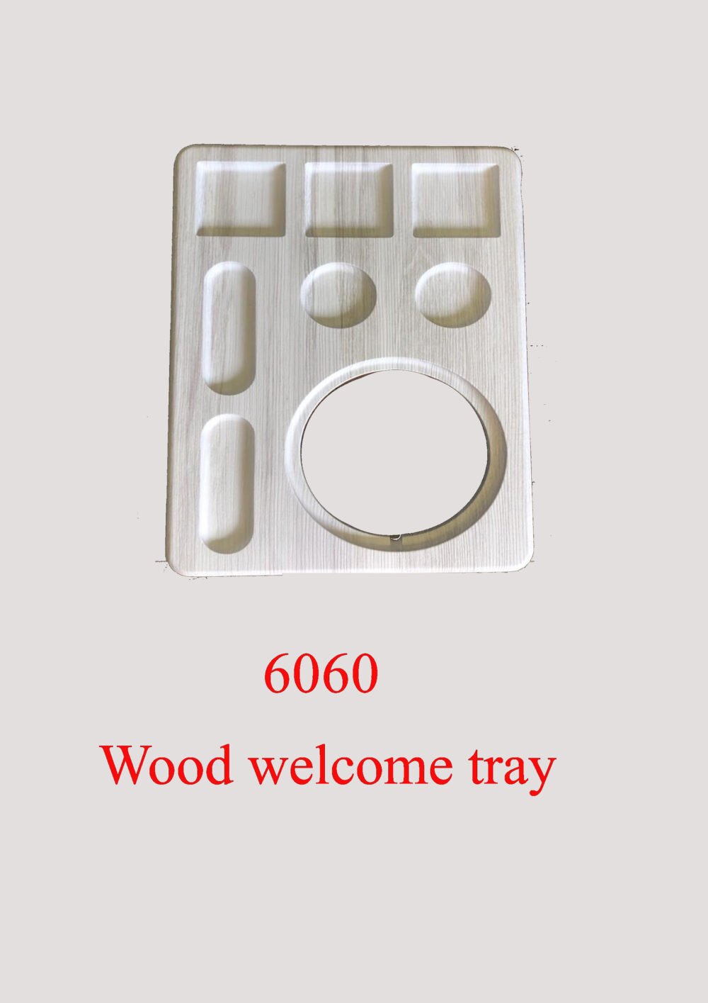 6060 Wood welcome tray