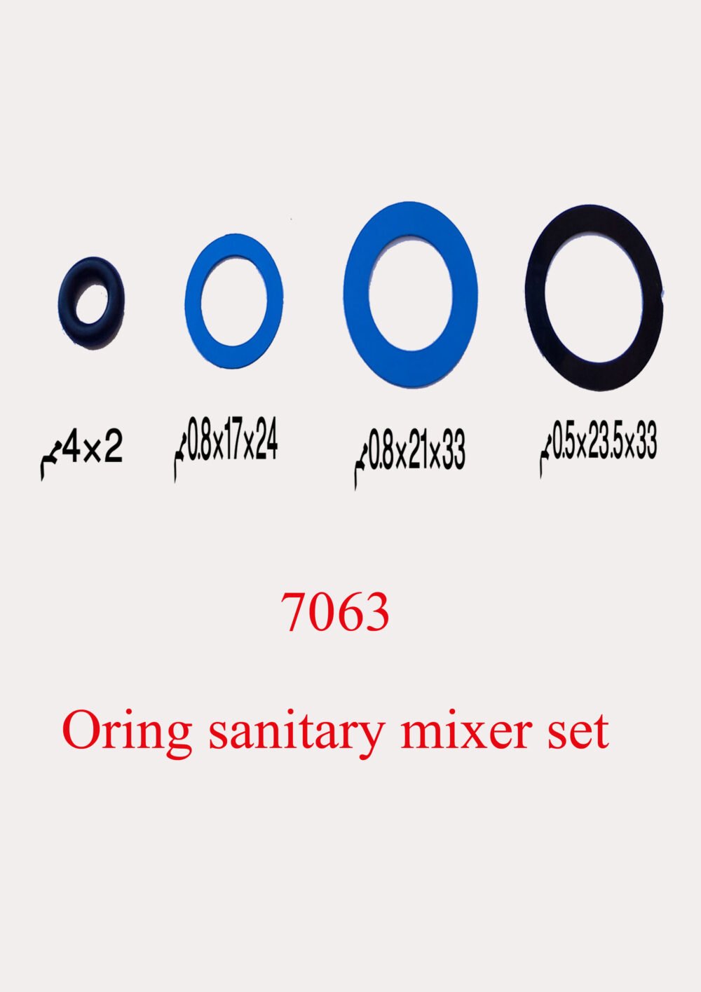 7063 Oring sanitary mixer set